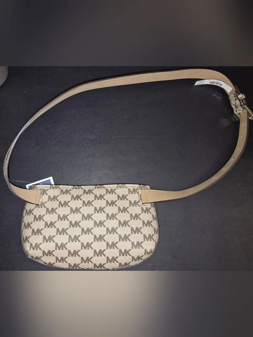 💕NWT MICHAEL KORS Logo Adjustable Belt Bag Crossbody Fanny Pack Purse Pink Tan